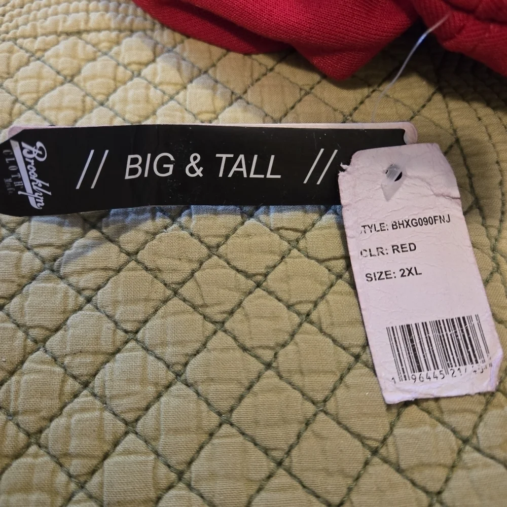 Brooklyn Cloth Mfg. Co. Red Hoodie Sweatshirt Men's Big & Tall size 2XL - Picture 12 of 15